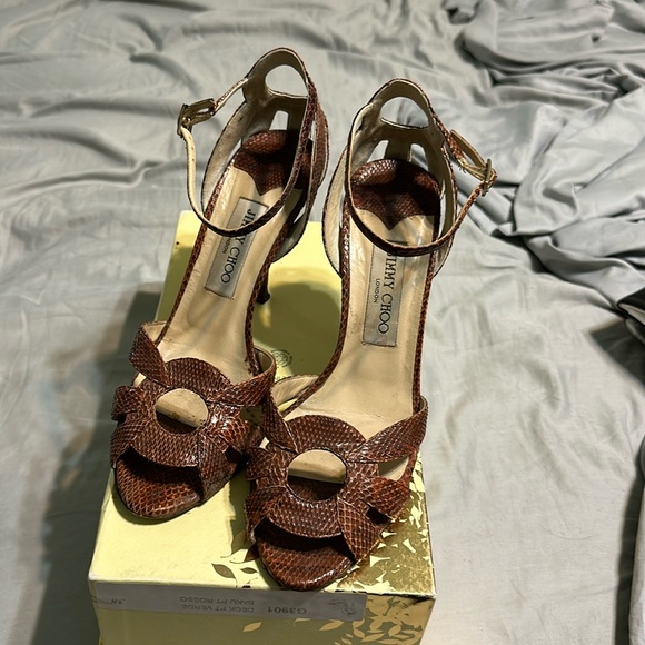 Jimmy Choo snake skin heels